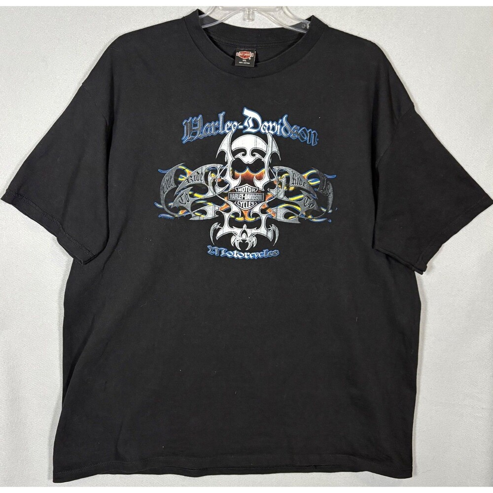 Vtg Harley Davidson T-shirt Mens XXL Black Pacific Harley Hawaii Made in USA